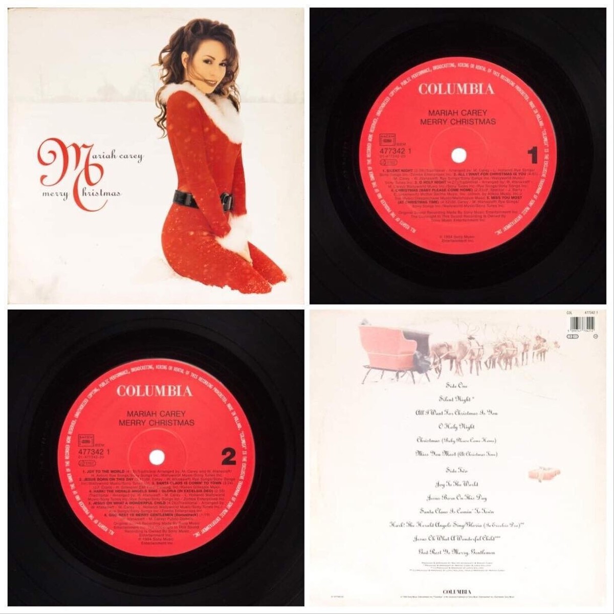 マライア・キャリー Merry Christmas 94年 EU盤 LP Mariah Carey / Merry Christmas 1994 EU Original LP Columbia