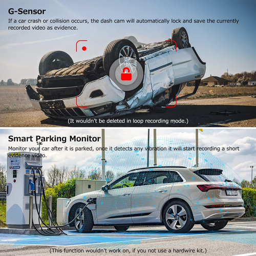 3 lenses Camara De Seguridad Dash Cam Para Carro Auto Delantero/Trasero/Interior - Picture 4 of 12