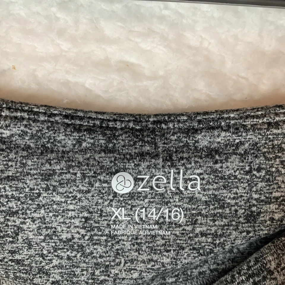 Zella Girl's High Waist Mesh Pocket Legging Gray Black Size XL 14/16 NWT 5909 - Image 4 of 4
