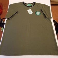 Official The Celtic Football Club Top T-Shirt Khaki Black Mens 2XL New Tags