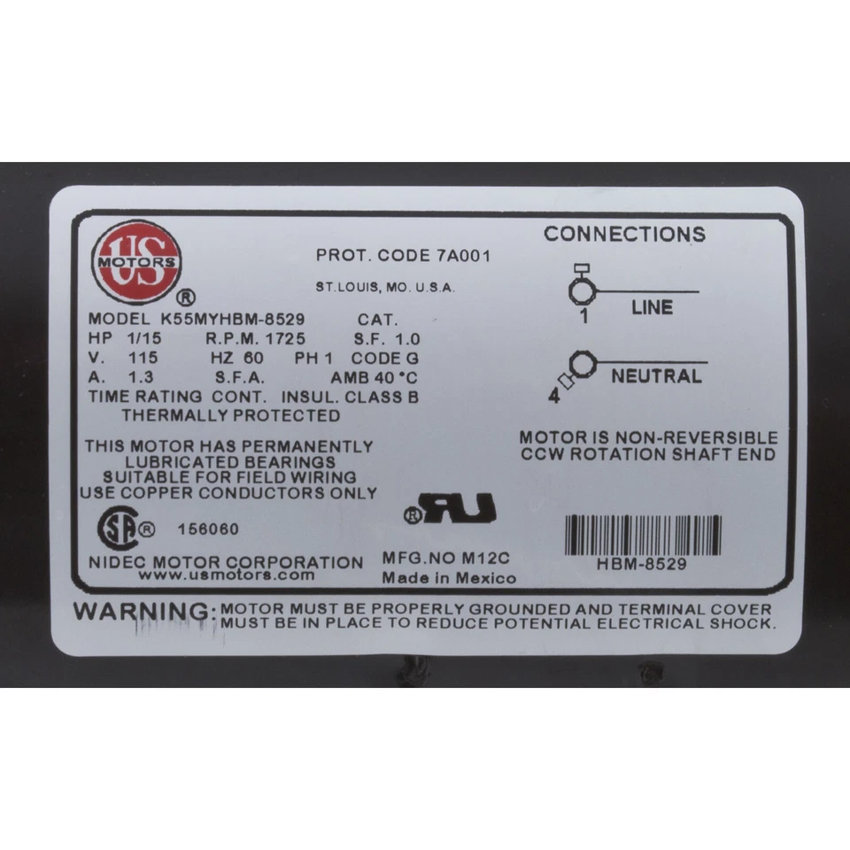 3410030-1E Pump, Circ, WW Iron Might, 1/15hp, 1.3A, 115v, 48fr, OEM - Image 3 of 4