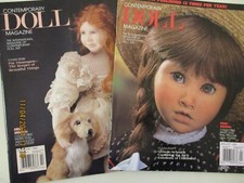 2 CONTEMPORARY DOLL MAGAZINES, Jan. & Feb. 1993 ~ Wonderful Doll Art!