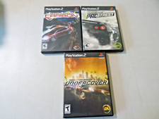 LOT OF 3 Need for Speed Carbon & Undercover & PROSTREET PlayStation 2 CIB TESTED