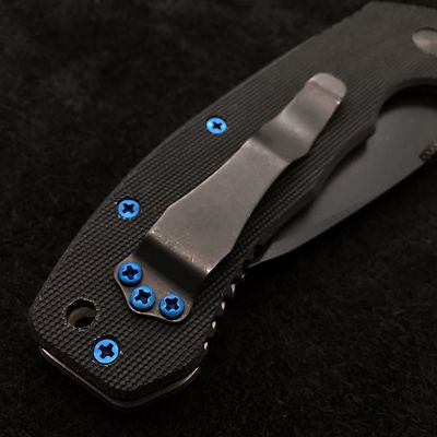 Blue Titanium Screw Set for Emerson CQC-14 knife (No Knife Included) 