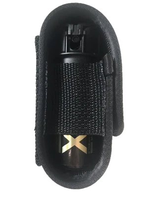 NW SELF DEFENSE PRODUCTS Pepper Spray Holster, Black Nylon - 2 3/4" Belt Loop (Fits 1.5 - 2 oz. cans)