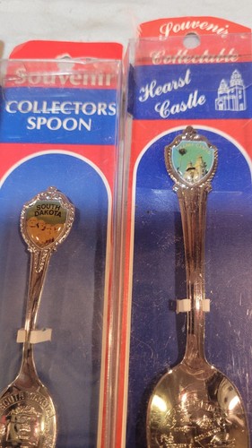 Vintage Lot of 16 Collector Souvenir Spoons Boxed USA Other - Picture 17 of 22