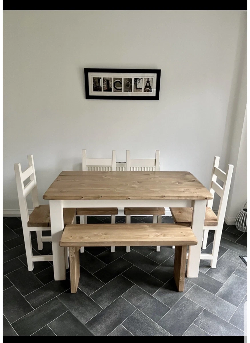 Rustic farm sale style dining table