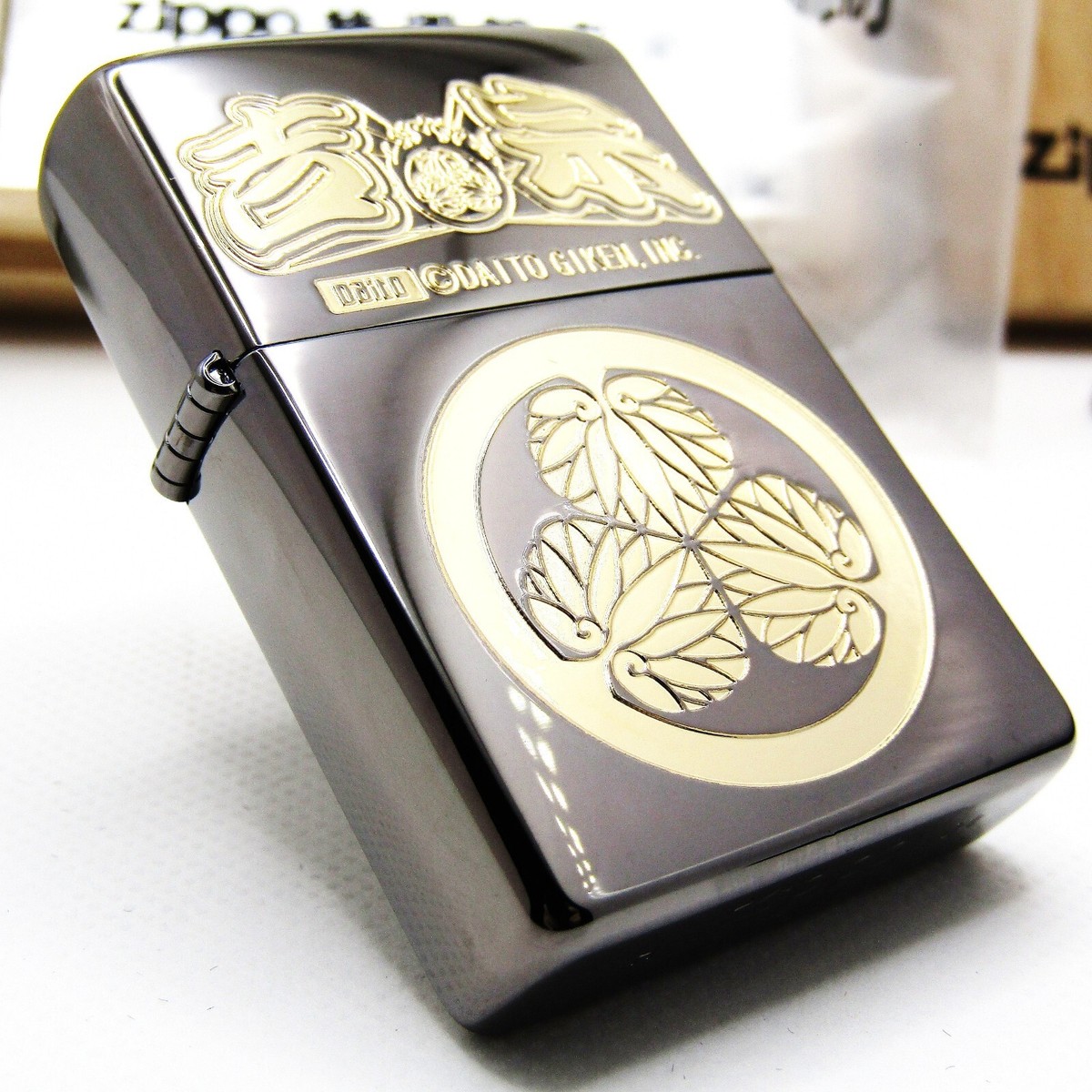 Kanji Japanese Tokugawa Family Crest Edo Limited Zippo Oil Lighter