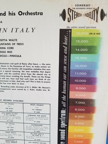 Honeymoon in Italy - SOMERSET Records P4700A- Roberto Rossani and his Orchestra - Foto 3 di 6