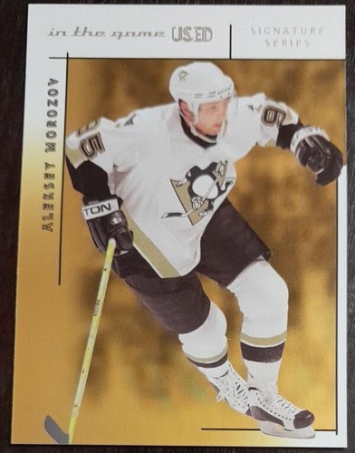 2003 - 2004 ITG Used Aleksey Morozov Signature Series Gold /50 #92 Hockey Card - 第 1/2 張圖片