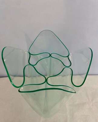 MCM Vintage Vase Design Luigi Massoni Plexiglas von Guzzini Italien 70er Top Zustand