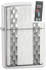 Zippo 24994 vertical lines emblem Lighter + FLINT PACK