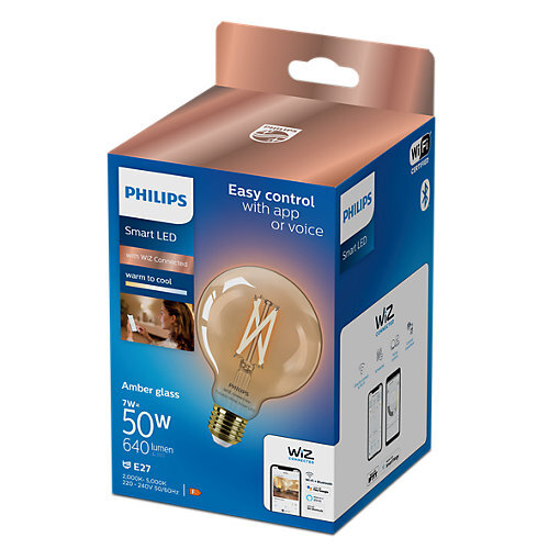 Philips Smart Bulb LED 50W Dimmable Wi-Fi Wiz Connected Soft-image
