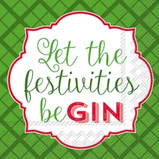 Boston International - Let The Festivities Be-Gin Cocktail Napkins - C801300
