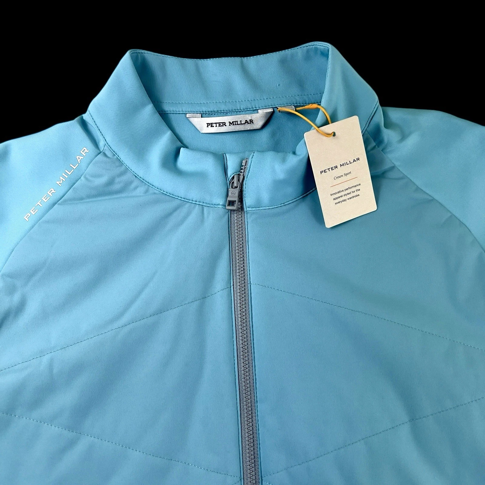 Peter Millar Crown Sport Fuse Elite Hybrid Full Zip Vest Jacket White Large $230
