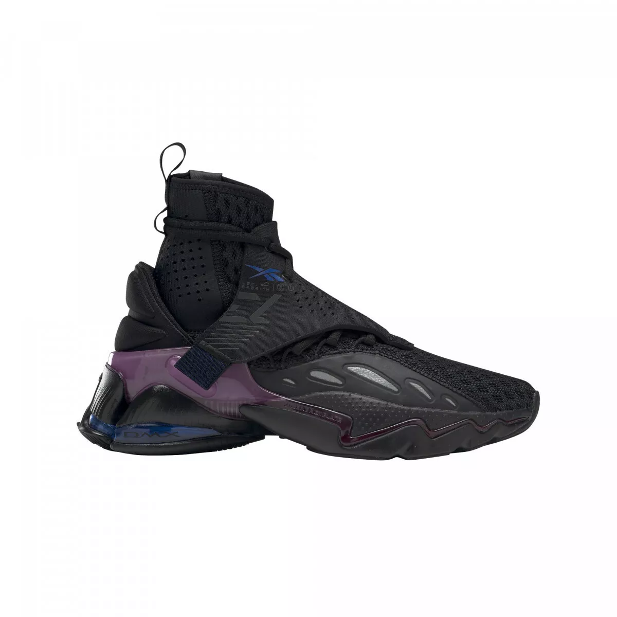 Reebok DMX Elusion 001 FT High Black Purple EF3612 Basketball Shoes Size 7