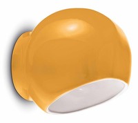 Wandlampe Wandleuchte Keramik E27 B: 21 Cm Gelb Handarbeit Retro Design Flur