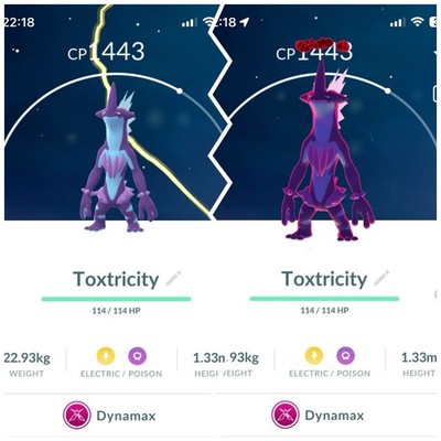 Toxtricity Lowkey Form Dynamax Pokemon Gen8 Go Same/30 Day Galar Pokémon