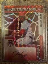 2022 Mosaic #RAM-JG Josiah Gray Choice Fusion Red Prizm Rookie Autographs