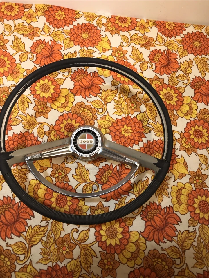 1963 1964 65 66 1967 1968 1969Jeep Wagoneer J-Series Steering Wheel Commando OEM - Image 4 of 4