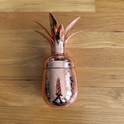 Viski Gold Pineapple Tumbler with Lid 16oz Cocktail Shaker