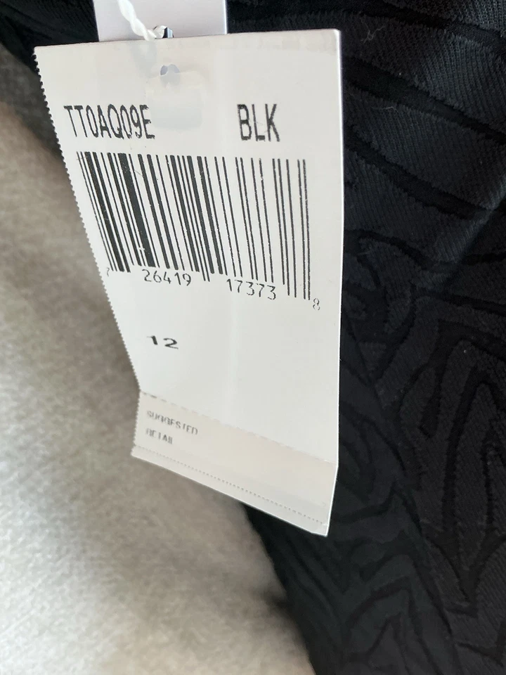 Brand New Trina Turk Black One Piece Plunge With Rainbow Colors Size 12 - Image 3 of 4