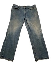 Lee Mens Relaxed Fit Jeans 42x32 Medium Wash Blue Denim Straight Leg