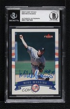 BAS 2002 Fleer Tiffany 163/200 Mike Mussina #293 BGS Authentic Auto HOF 3c7