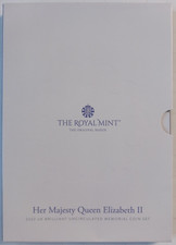 2022 Royal Mint BUNC Queen Elizabeth II Memorial 10 Coin Set With Privy Mark.