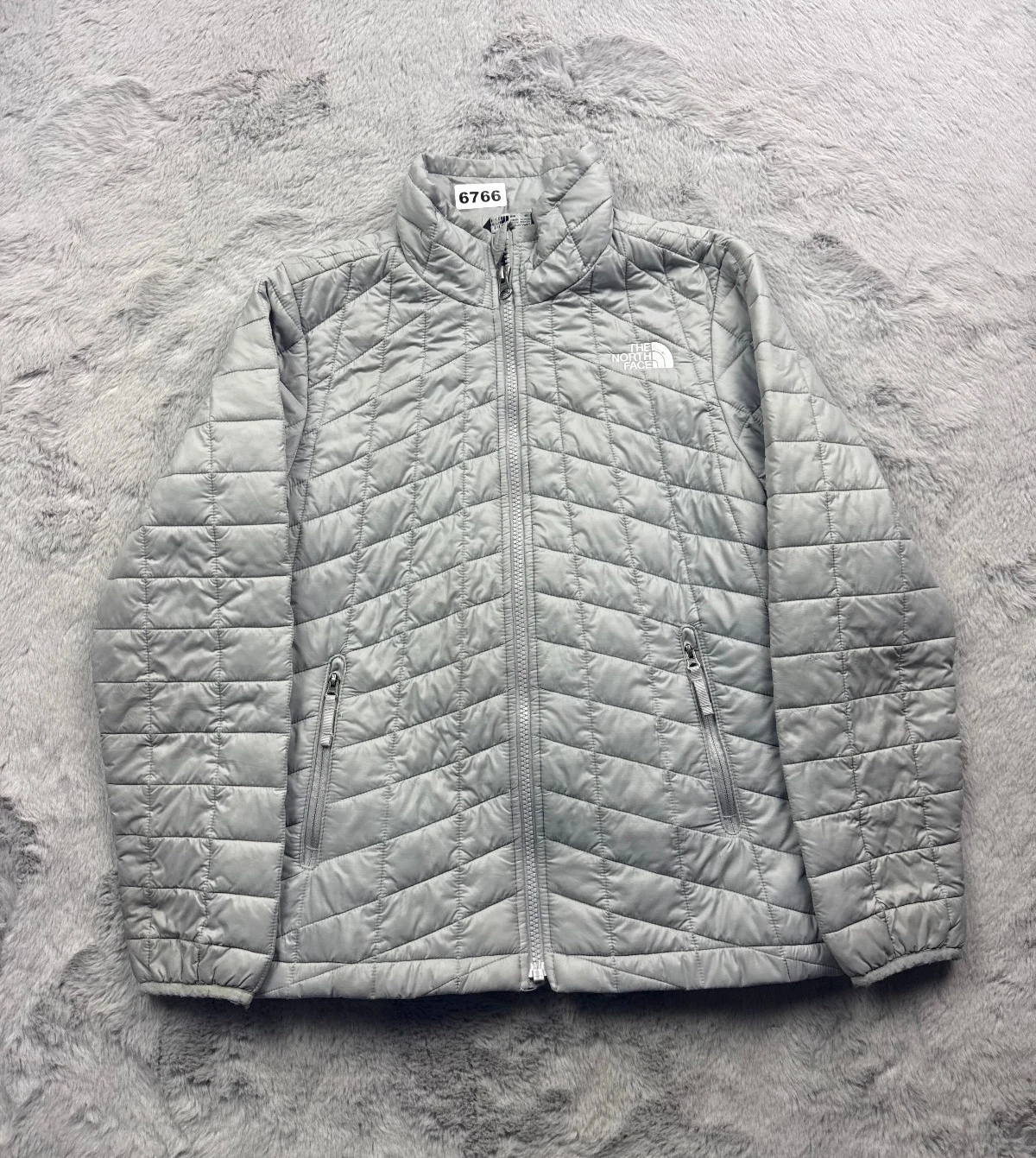 The North Face Youth Medium 10-12 Lightweight Puffer Jacket Gray Unisex Outdoor
