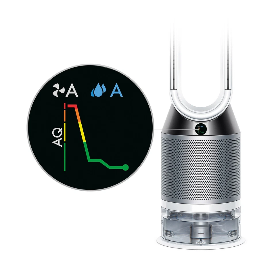 Ventilador purificador Dyson Pure Humidify+Cool™ PH01 | Blanco/Plateado | Reacondicionado Foto 3 de 4