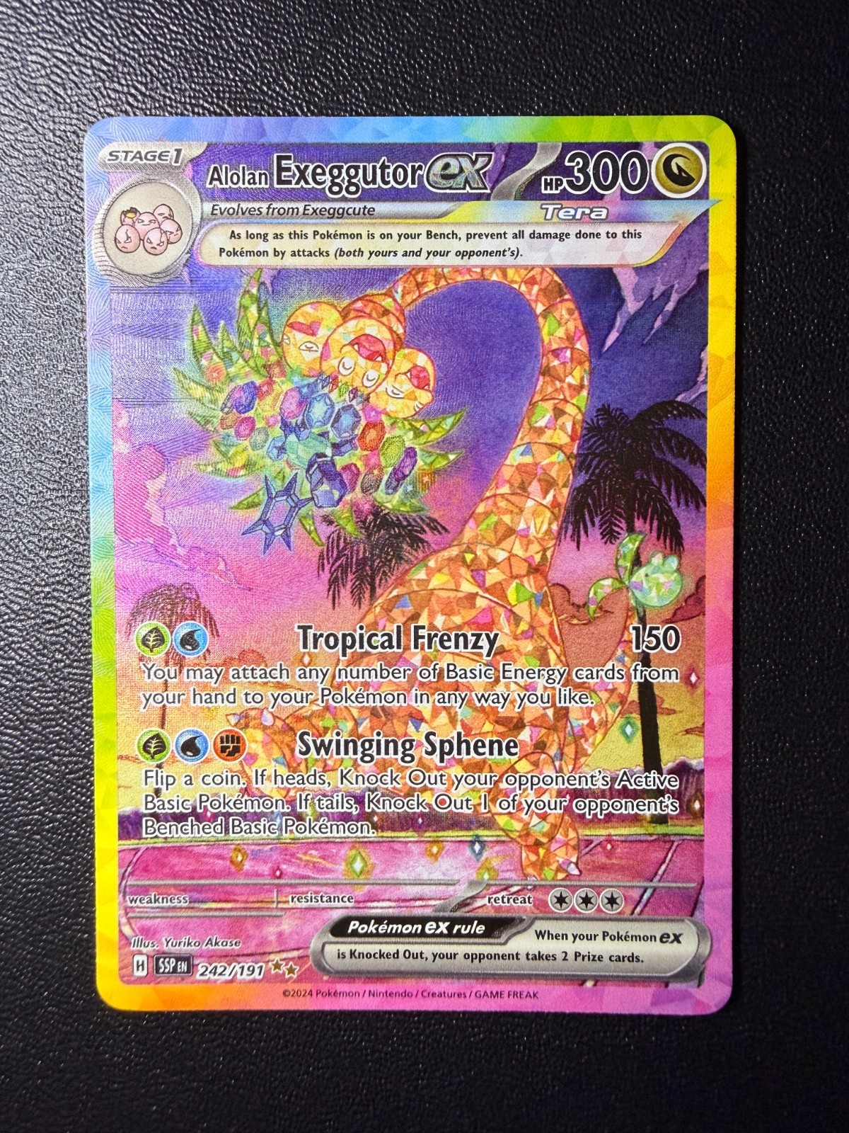 Prix De Alolan Exeggutor Ex #225 | Pokemon Surging Sparks | Cartes De Pokemon