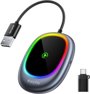 SYNCWIRE Wireless CarPlay Adapter für Apple iPhone, Plug-and-Play, 2025 Upgrade,