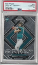2021 Prizm Trevor Lawrence Emergent PSA 10 Gem Mint Rookie Jaguars RC