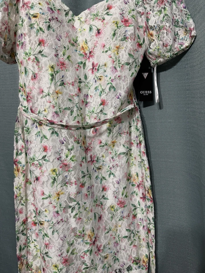 Vestido recto manga corta estampado floral Guess talla 8 nuevo con etiquetas Foto 4 de 4
