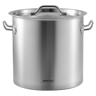 POT GASTRONOMIQUE AVEC COUVERCLE EN ACIER 17L KINGHOFF KH-1961 - Photo 1/4