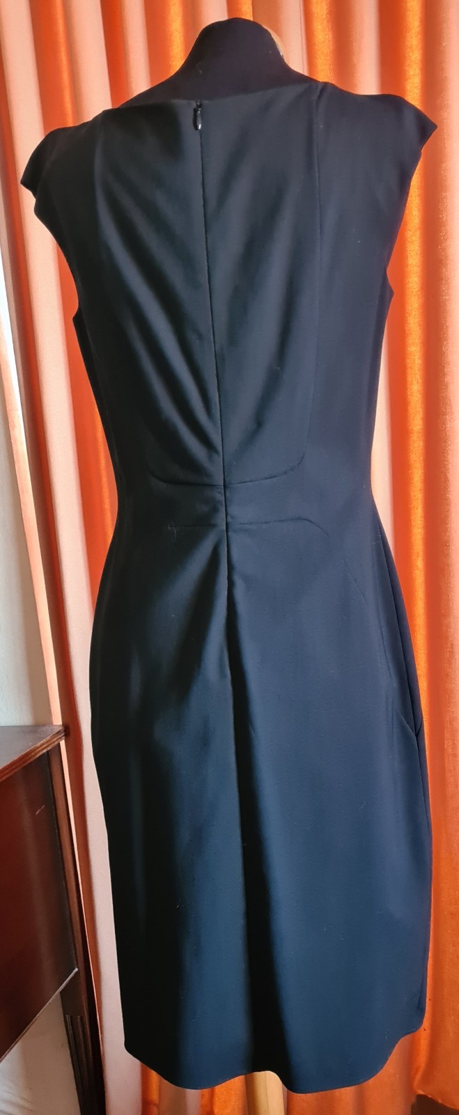 DESIGNER VALENTINO CLASSIC BLACK SHEATH DRESS  SZ44, 10 thumbnail 6