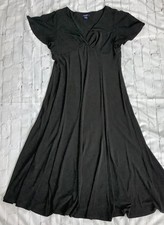CHAPS Woman  s Short FlutterSleeve StretchPullover Fit FlairValentine Dress L
