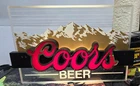 Coors Beer Bar Tavern Sign Vintage 1980s Lighted Mountain View Plug In Works