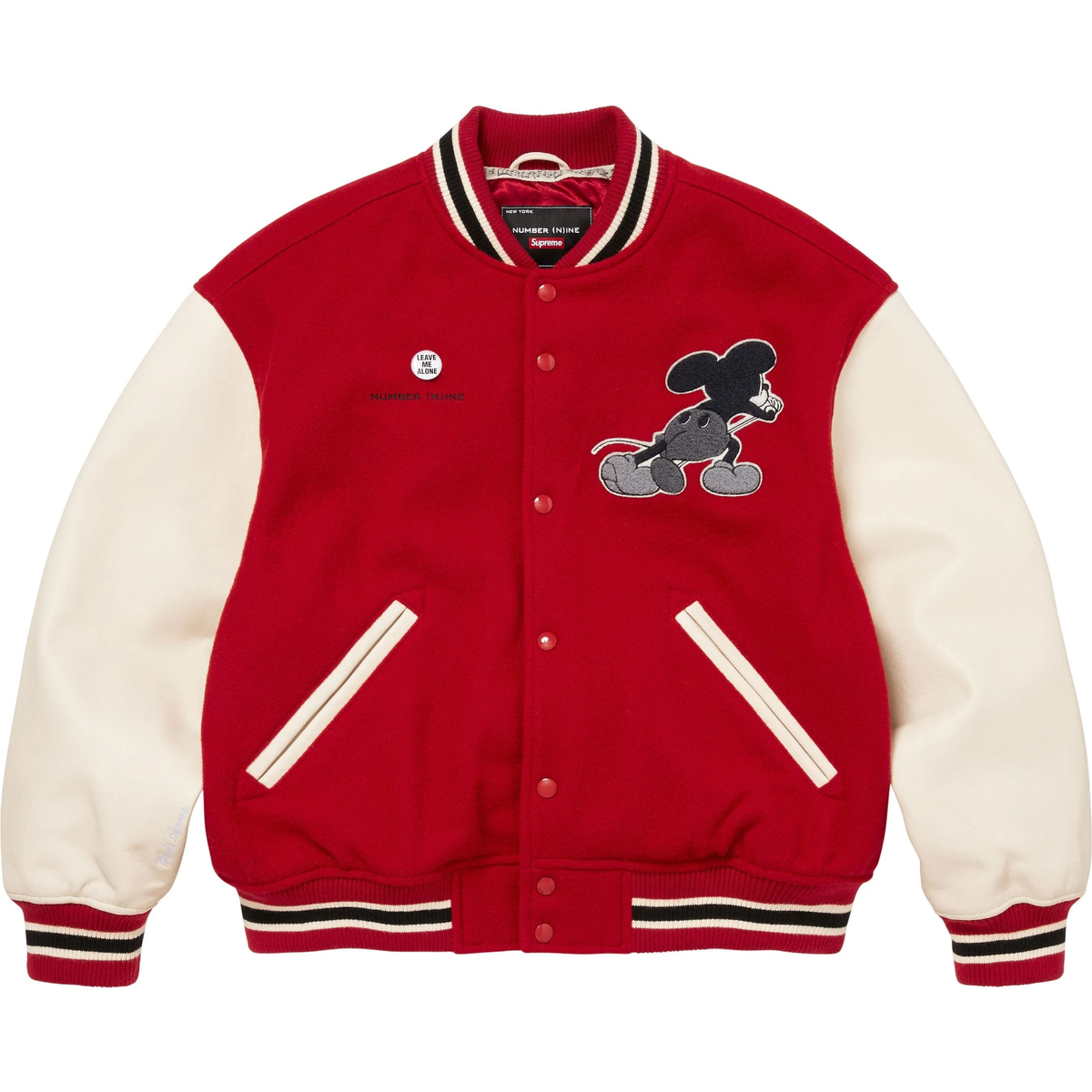 Supreme x Number (N)ine x Mickey Mouse Varsity Jacket 2colors FW25