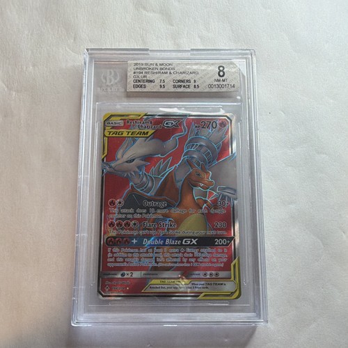 Reshiram & Charizard-GX graded BGS 8 for sale on eBay
