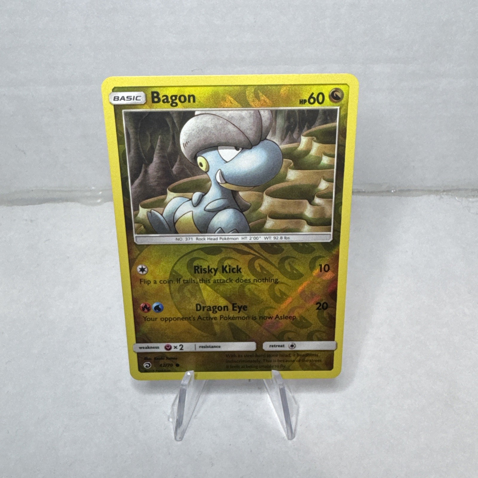 Pokemon TCG Bagon Dragon Majesty Reverse Holo 42/70 LP