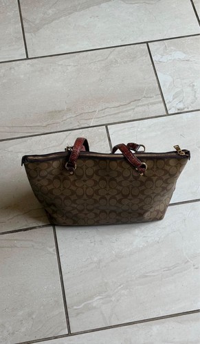 coach purse vintage leather brown