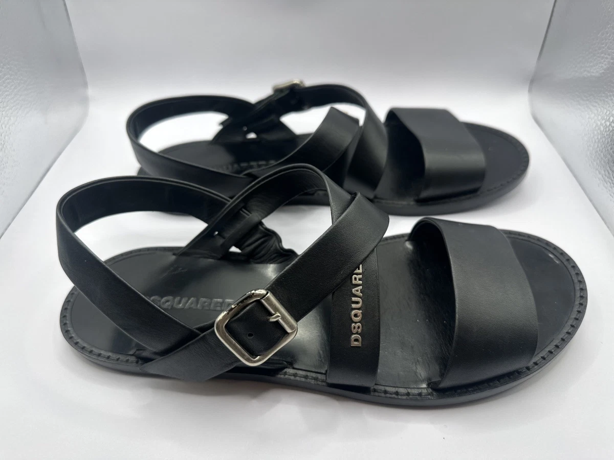 DSQUARED2 Men Black \'Joseph\' sandals, size EU 42 | US 9 DSQUARED2 Footwear | Black Men main image 2