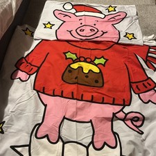 M&S Percy Pig Single Duvet Cover Set Marks & Spencer Christmas Percy Pig Bedding