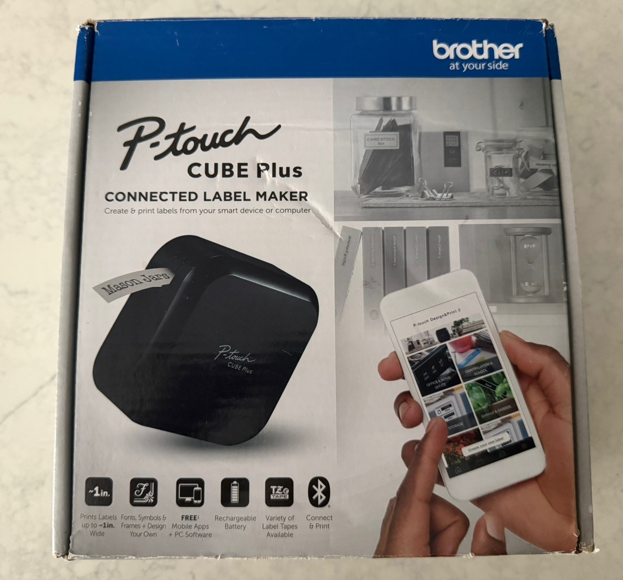 Brother P-Touch Cube Plus Connected Label Maker w Bluetooth & USB Connectivity