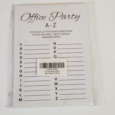 Pack Of 30 Office Party Scattergories Party Game Game For Coworkers 7'' X 5'' NEW
