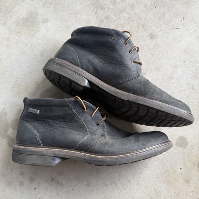 Mens Ecco Turn GTX Black Leather Casual Lace Up Ankle Chukka Boots Size EU 42