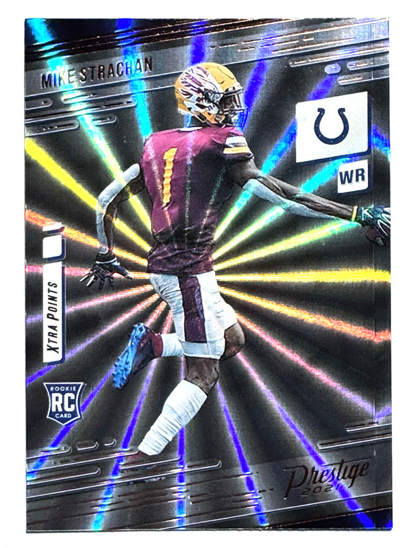 ROOKIE CARD MIKE STRACHAN Colts 2021 Prestige XTRA POINTS SUNBURST PARALLEL #298