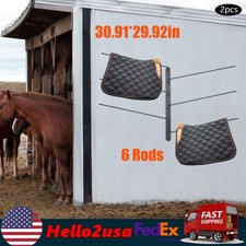 180 Degree Black Swivel Saddle Blanket Rack 2 Set Saddle Blanket Racks 6-rod US